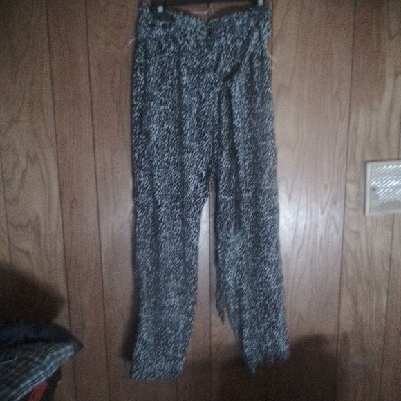 SHEIN Pants - Black and White Polka Dot Pants Size XL Shein